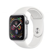 Watch Series 4 Aluminum (40mm), Silver, White Sport Band Watch Series 4 Aluminum (40mm), Silver, White Sport Band