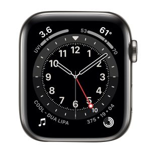 Watch Series 6 Steel Cellular (44mm), Graphite, Space Black Milanese Loop