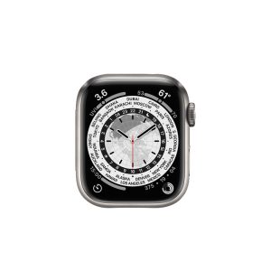 Watch Series 7 Titanium Cellular (45mm), Titanium, Black Sport Band